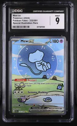 Pokemon Card CGC 9 Mew EX Special Illustration Rare Paldean Fates 232/091 - Image 1