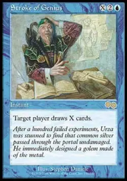 Stroke of Genius - Heavy Play MTG Urza's Saga - Image 1