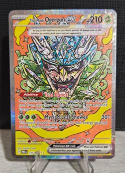 Teal Mask Ogerpon ex 145/131 Prismatic Evolutions Holo Pokemon Card NM - Image 1