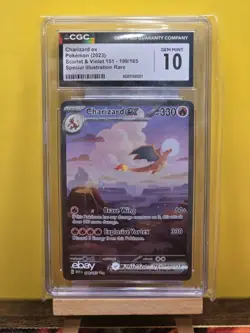 Charizard ex SIR 199/165 Pokemon Scarlet & Violet 151 CGC 10 Gem Mint - Image 1