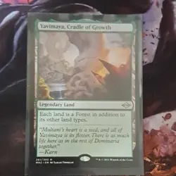 Yavimaya, Cradle of Growth Modern Horizons 2 Rare Land Green Wizards 261 - Image 1