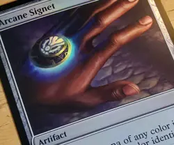 X 1 Arcane Signet FOIL NM-M CMM 367 MTG Magic The Gathering - Image 1