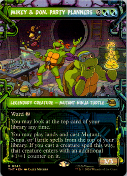 Mikey & Don, Party Planners (Showcase Foil) #246 || MTG - TMNT || 2026 - Image 1