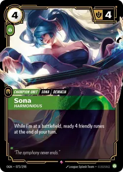 Sona - Harmonious [OGN - 073/298] - NM [Foil] TCG Riftbound - Image 1