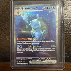 Pokemon Blastoise ex 200/165 SIR SV151 English NM Fresh Pull Full Art Holo - Image 1