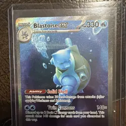 Pokemon Blastoise ex 200/165 SIR SV151 English NM Fresh Pull Full Art Holo - Image 3