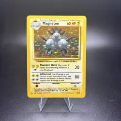 Pokemon TCG Magneton Base Set Unlimited 9/102 Holo Rare WOTC 1999 NM -g - Image 1