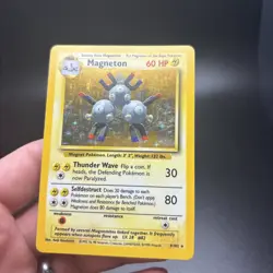 Pokemon TCG Magneton Base Set Unlimited 9/102 Holo Rare WOTC 1999 NM -g - Image 3