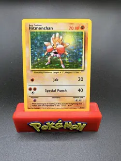 Pokemon - Hitmonchan 7/102 Base Set Vintage Holo LP - Image 1