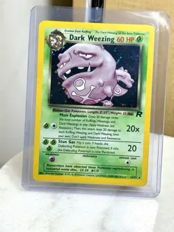 Pokemon TCG Dark Weezing Holo Rare 14/82 Team Rocket WOTC 2000 Vintage - Image 1