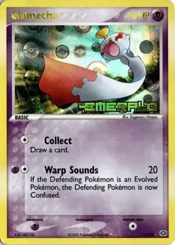 Pokemon TCG Chimecho 12/106 Emerald Reverse Holo Stamp 2005 - Image 1