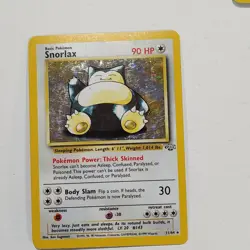Pokemon Snorlax Jungle Holo Rare 11/64 90 HP Body Slam Thick Skinned 1999 - Image 1