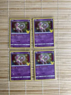 Lot of 4 Mew 011/025 Holo Rare 2021 Pokemon Celebrations 25th Anniversary - [NM] - Image 1