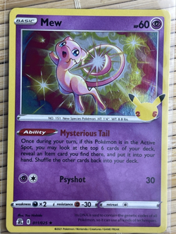 Lot of 4 Mew 011/025 Holo Rare 2021 Pokemon Celebrations 25th Anniversary - [NM] - Image 4