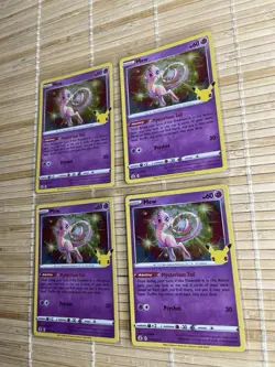 Lot of 4 Mew 011/025 Holo Rare 2021 Pokemon Celebrations 25th Anniversary - [NM] - Image 5