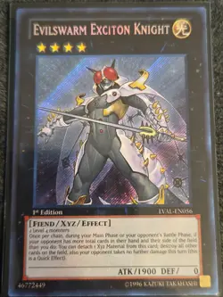 Yu-Gi-Oh! Evilswarm Exciton Knight - LVAL-EN056 - Secret Rare - 1st - NM - Image 1