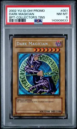 2002 Yu-Gi-Oh! Dark Magician BPT Limited Edition Secret Rare PSA 8 - Image 1