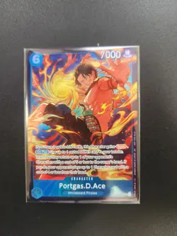 One Piece Card Game OP13-119 Portgas.D.Ace Store Treasure Cup SEC Winner Sealed - Image 1