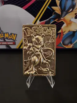 1999 Pokemon Burger King 23K Gold Plated Pokemon Card - Mewtwo - Image 1