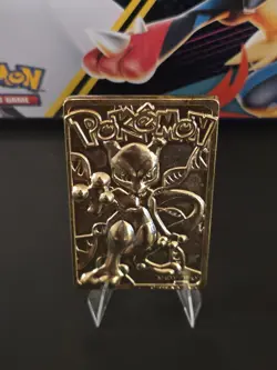 1999 Pokemon Burger King 23K Gold Plated Pokemon Card - Mewtwo - Image 2