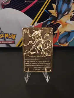 1999 Pokemon Burger King 23K Gold Plated Pokemon Card - Mewtwo - Image 3