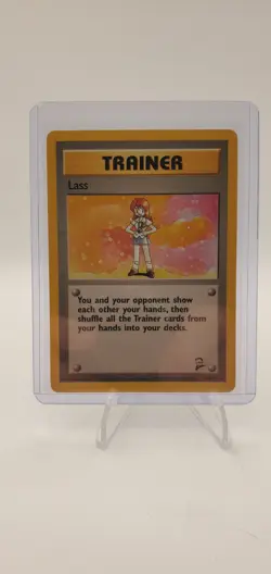 Pokemon TCG Trainer Lass Base Set Unlimited Rare Card 75/102 Vintage 1999 - Image 1