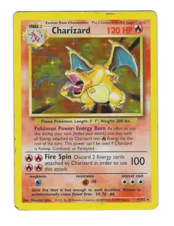 1999 Pokemon Base Set Holo Charizard 4/102 Rare Holographic Card - Image 1