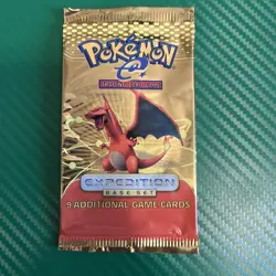 Pokemon Expedition Base Set Booster Pack Opened Pack No Cards - Image 1