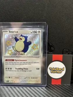 Pokemon TCG Snorlax Paldean Fates Holo Card 202/091 Shiny Rare - Image 1