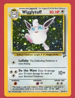 Wigglytuff 19/130 Base Set 2 Holo Rare Pokemon Card - LP - Image 1