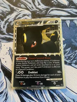 Prime Umbreon Holo Pokemon TCG Card 86/90 Undaunted Very Heavy Play See Photos - Image 1