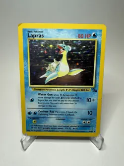 1999 Pokemon LAPRAS Fossil Set HOLO Foil Rare Unlimited Edition Card 10/62 - Image 1