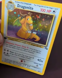 Pokemon TCG Dragonite Holo Rare 1st Edition Fossil Card 4/62 - Image 2