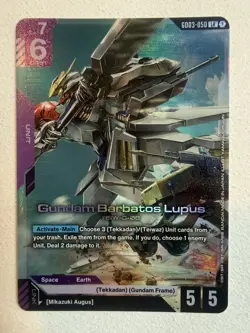 Gundam Barbatos Lupus LR GD03-050 Gundam TCG Card Foil Steel Requiem English - Image 1