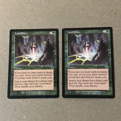 Land Grant x2 Mercadian Masques LP Condition see front and back pics - Image 1