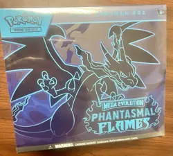 Pokemon Mega Evolution Phantasmal Flames Elite Trainer Box Promo Card Sleeves - Image 1