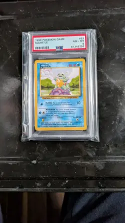 PSA 8 NM - MINT 1999 BASE SET POKEMON SQUIRTLE 63/102 #63 WOTC GRADED CARD - Image 3