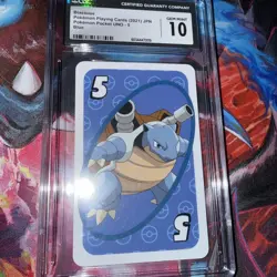 Blastoise – CGC 10 GEM MINT – 2021 Japanese Pokemon Pocket UNO Card #5 Blue - Image 3