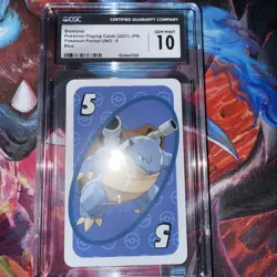 Blastoise – CGC 10 GEM MINT – 2021 Japanese Pokemon Pocket UNO Card #5 Blue - Image 5