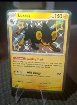 Pokemon TCG Luxray 137/091 Paldean Fates Baby Shiny Holo Rare NM - Image 1