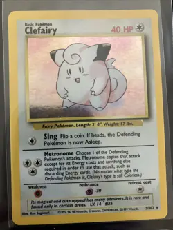 🤗Clefairy 005/102 Base Set Unlimited Holo - Pokemon TCG Single Lp - Image 1