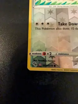 Bidoof 059/078 Peelable Ditto Reverse Holo Pokemon GO Stamp Pokemon TCG Card NM - Image 5