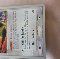 Pokemon Tauros EX Crystal Guardians 12/100 Holo Basic 70 HP World Championships… - Image 3