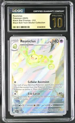 Reuniclus 212 Promo Illustration Rare IR Pokemon Black Bolt CGC 10 PRISTINE - Image 1