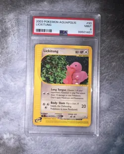 POKEMON LICKITUNG 090/147 AQUAPOLIS 2003 PSA 9 REGULAR COMMON BASIC ENGLISH 80HP - Image 1