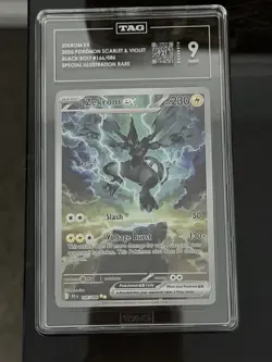 Pokemon Zekrom EX Sv: Black Bolt 166/086 Special Illustration Rare Holo TAG 9 - Image 2