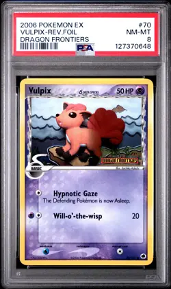 Vulpix Reverse Holo 70/101 Dragon Frontiers Pokemon PSA 8 - Image 1