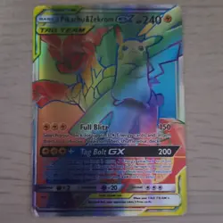 Pokemon Pikachu & Zekrom GX SM-Team Up TAG TEAM Secret Rare 184/181 240HP - Image 1
