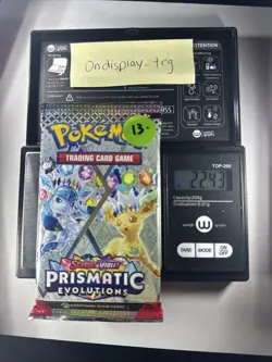 22.43g Prismatic Evolutions Pokemon Booster Pack New Sealed - Image 1