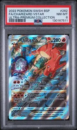 PSA 8 - 2022 Pokemon Ultra Premium Collection - Charizard VSTAR #262 - FA Promo - Image 1
